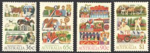 Australia SC#1019-1022 36¢-$1.00 Agricultural Shows (1987) MNH