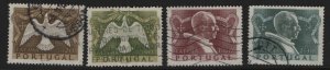 PORTUGAL 731-732 USED ,  POPE PIUS XII, SET 1951