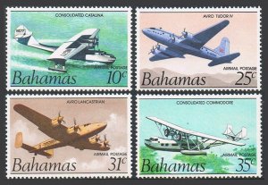 Bahamas C1a-C4a, MNH. Mi 582-585. Airplanes 1985. Consolidated Catalina, AVRO.