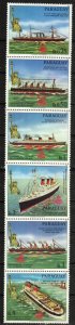 Paraguay Stamp 2178  - Statue of Liberty passenger liners