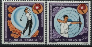 French Polynesia 1971 18 and 27 francs Airmails mint o.g.