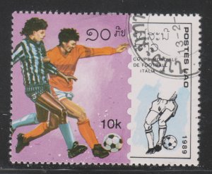 Laos 902 World Cup Soccer 1990