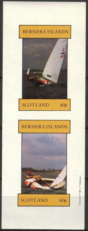 {B229} Bernera Scotland Sailing ships Boats Sh.2 Imperf. MNH Cinderella !!