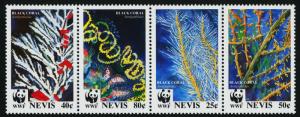 Nevis 860a MNH Marine Life, Coral, WWF