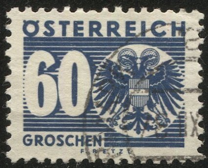 AUSTRIA 1935  Sc J170  60g Postage Due Used  VF