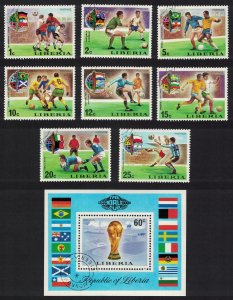 SALE Liberia World Cup Football Championship 8v+MS 1974 CTO SG#1201-MS1209