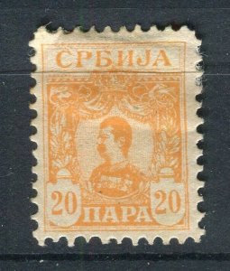 SERBIA; 1901 early Alexander issue Mint hinged 20p. value