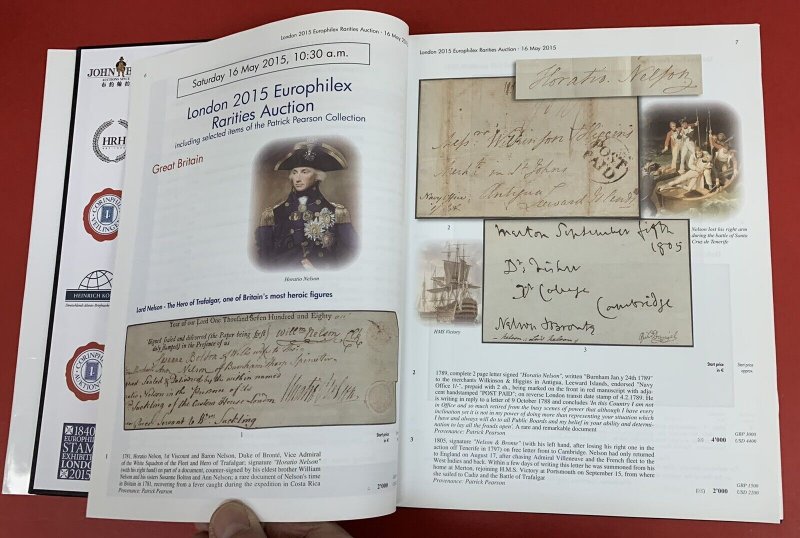 London 2015 Europhilex Rarities Auction, May 16, 2015, Hardbound Catalog