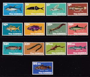 Gambia the 1971 Fish set MH