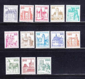 Germany 1231-1242 Set MNH Buildings