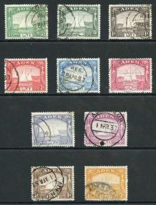 Aden SG1/10 1937 Dhow set to 2r Fine Used