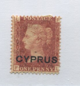 Cyprus QV overprinted  1880 1d Plate 215 FL mint o.g. hinged