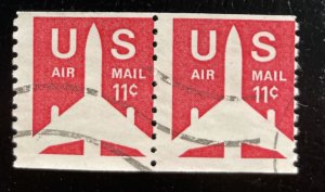 US #C82 Used Pair - Airmail 11c 1971