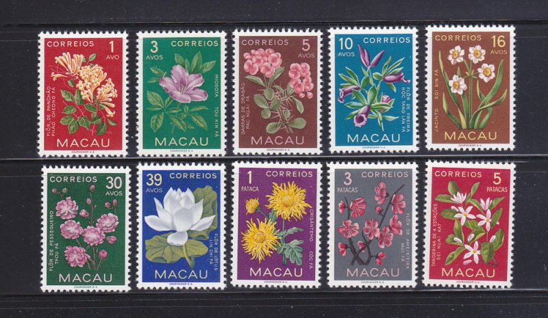 Macao 372-381 Set MN Flowers