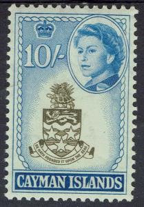 CAYMAN ISLANDS 1962 QEII ARMS 10/- MNH **