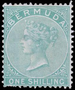 Bermuda Scott 6 (1865) Mint H F-VF, CV $450.00 M