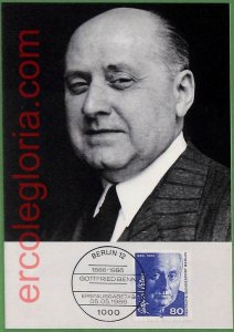 ag7306 - GERMANY Berlin - MAXIMUM CARD - 05.05.1986 - Gottfried Benn, WRITER-