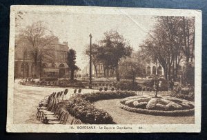 1941 Bordeaux France Real picture postcard Cover To Boulogne Gambetta Square