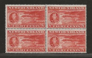 NEWFOUNDLAND  SC# 236d  BLK/4  FVF/MNH