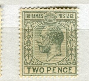 BAHAMAS; 1912 early GV issue fine Mint hinged Shade of 2d. value 