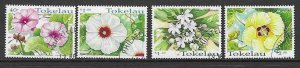 TOKELAU ISLANDS SG283/6 1986 TROPICAL FLOWERS USED 