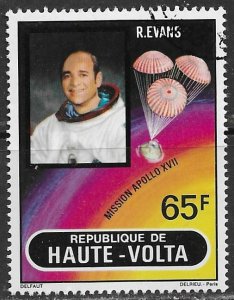 Upper Volta ~ Scott # 290 ~  Used ~ CTO ~ Apollo 17 Moon Mission