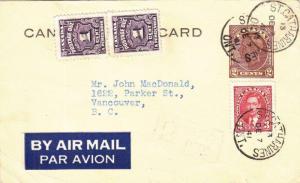 1941, St. Catharines to Vancouver, Canada, See Remark (29952)