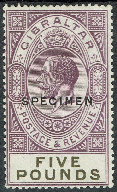 GIBRALTAR 1925 KGV 5 POUNDS SPECIMEN 