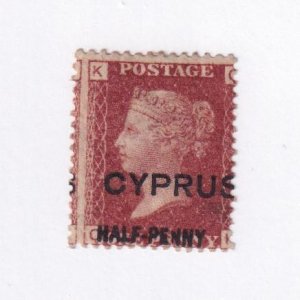 CYPRUS, # 8 MH OG PENNY RED PLATE 215 VERY CLEAN CAT VALUE $840 CHEAPEST ON 