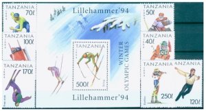 Tanzania - Olympic Games '94 Lillehammer - 7 Stamp Set + S/S - 20E-059