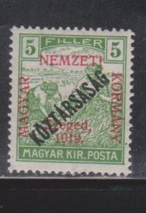 HUNGARY SZEGED Scott # 22 MH - With Additional Overprint