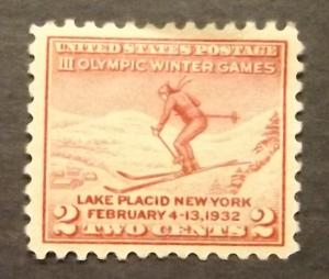 # 716,  2c Skier, carmine rose, 1932 - MH (1366)