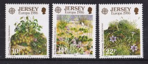 Jersey  #396-398  MNH   1986  Europa   environmental conservation