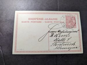 1904 Albania Postcard Cover Shkoder Shqipenie to Halle Saale Germany