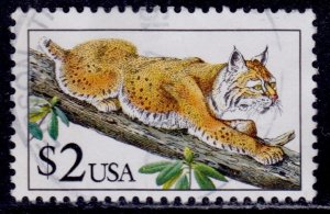 United States, 1990, Fauna, Bobcat, $2. sc#2482, used**