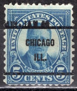 U.S.A.; 1927; Sc. # 637;  Used Perf. 11 x 10 1/2 Pre-Cancel Single Stamp