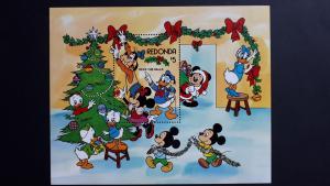 Disney - Redonda 1983. - Christmas ** MNH Block
