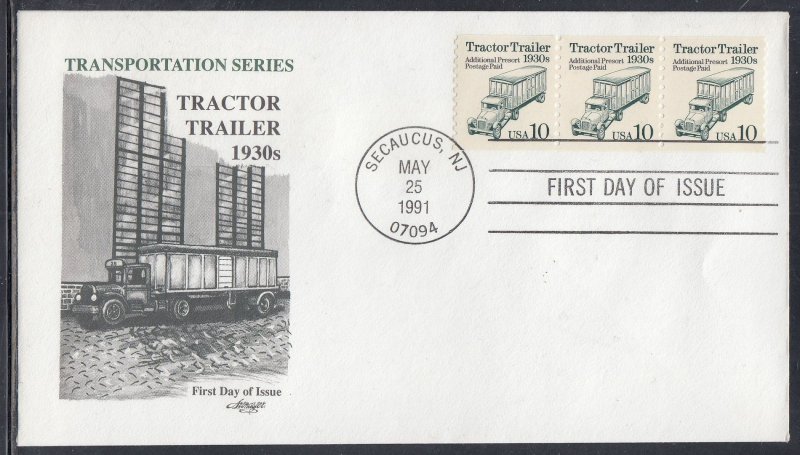 USA Scott 2458 Artmaster FDC - Tractor Trailer