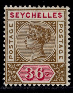 SEYCHELLES QV SG32, 36c brown & carmine, M MINT. Cat £48.