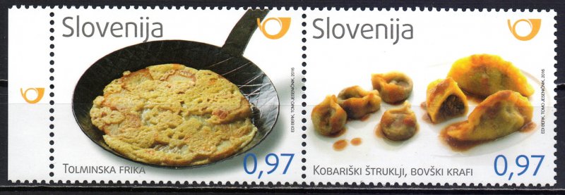 Slovenia. 2016. sc1231-32. National dishes gastronomy. MNH.