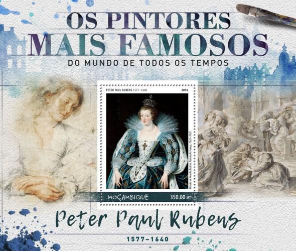 MOZAMBIQUE - 2016 - Painters. Peter Paul Rubens - Perf Souv Sheet - MNH