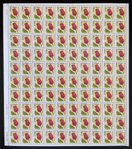 Scott 2517 RED TULIP “F” Rate Sheet of 100 US  Stamps (29¢) MNH 1991