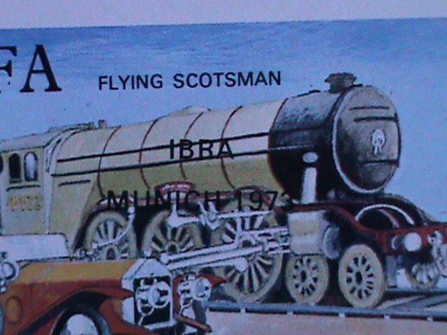 ​SCOTLAND STAFFA- SILVER GHOST ROLLS-ROYCE & FLYING SCOTS MAN TRAIN MNH-S/S: