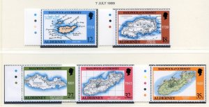 Alderney 1989 Survey Set SGA37/41 Unmounted Mint