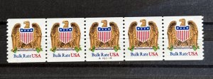 US PNC5 10c Eagle and Shield Bulkrate Stamp Sc# 2602 Plate A43326 MNH