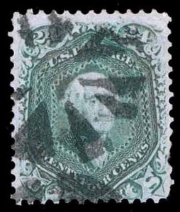 US. #70b Used Regular Issue of 1862 - STEEL BLUE  - F/VF - $75-150 (E#9506)