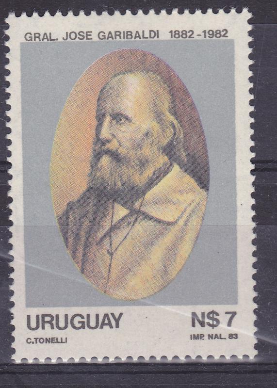 MILITARY ITALY GIUSEPPE GARIBALDI CENT. OF DECEASE URUGUAY Sc#1150 MNH STAMP