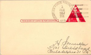 United States A.P.O.'s 2c FIPEX Postal Card 1957 Army-Air Force Postal Servic...