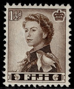 FIJI QEII SG282, 1½d sepia, NH MINT.