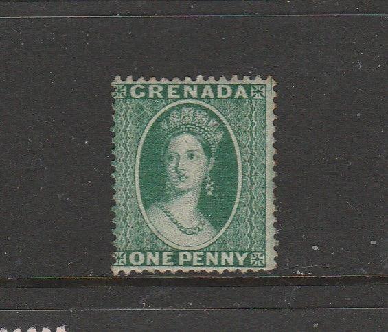 Grenada 1875 1d Green Wmk Large star MM SG 14, Nice